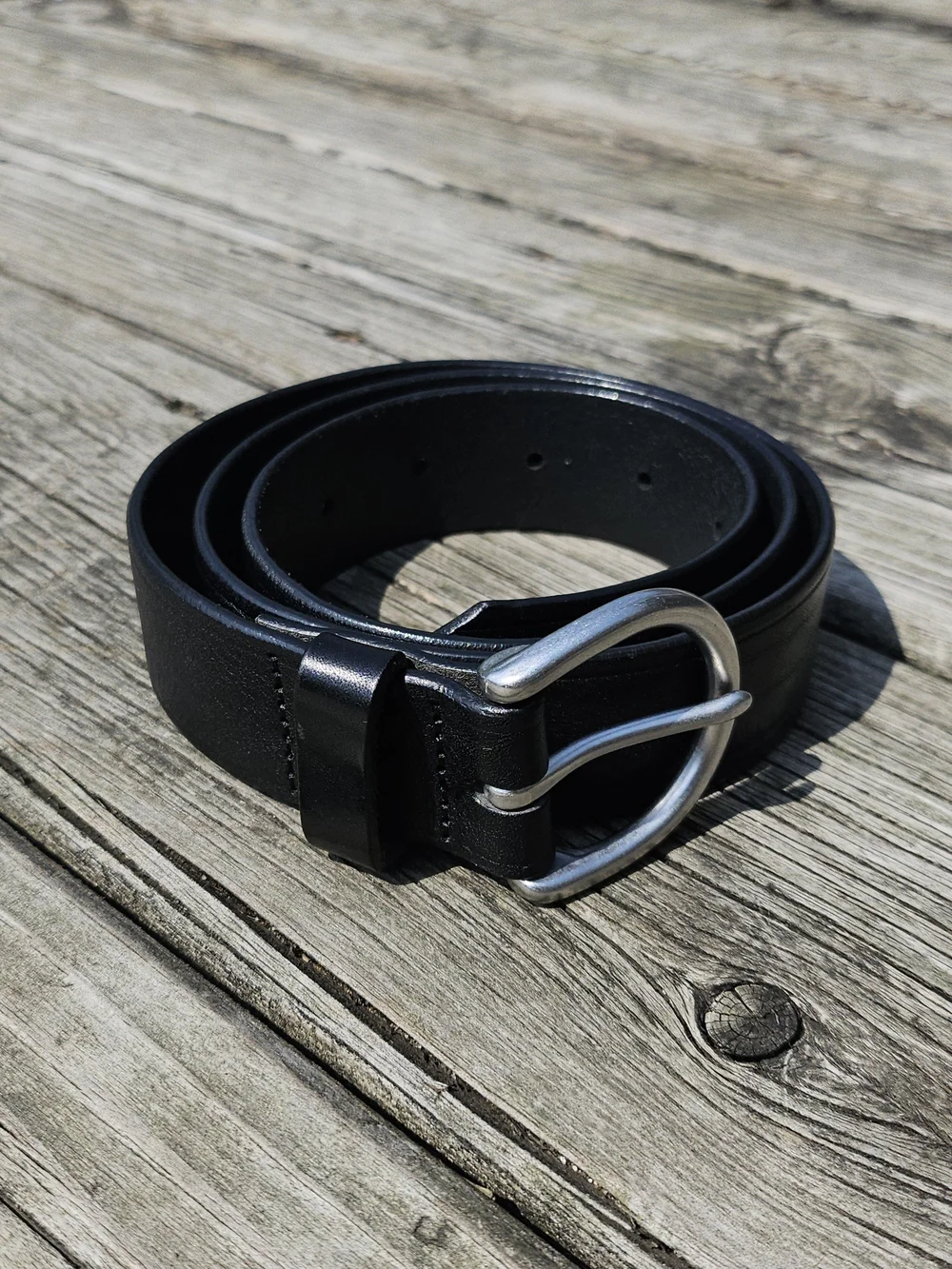 Madewell Perfect Leather Belt Silver And Black Size Small